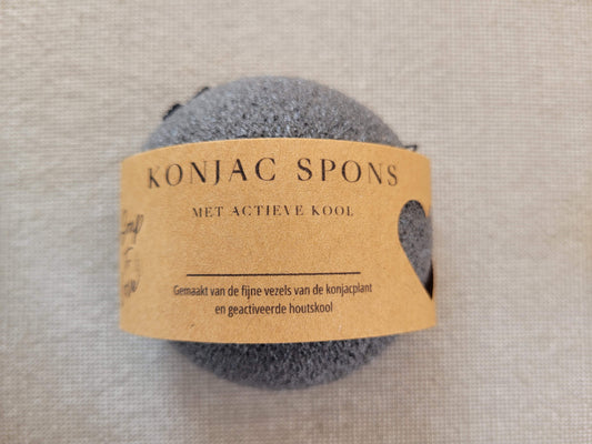 Konjac Spons met Actieve Kool – Natuurlijke Gezichtsreiniging